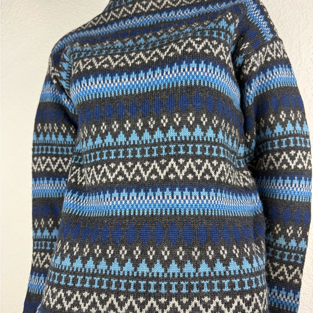 Vintage 60’s Elegant Multicolor Patterned Women's Ski sweater Sweater perfect S